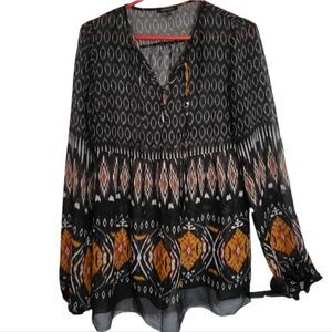 APART Geometric Print Tunic Blouse